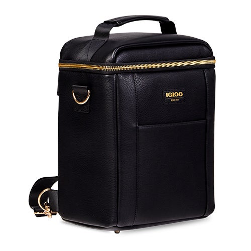 Luxe Mini Convertible Backpack Cooler Black_0