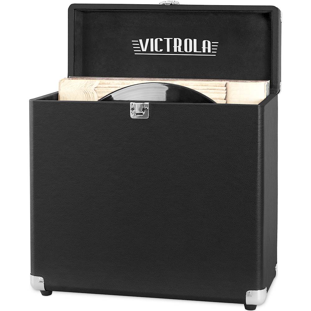 Victrola - Storage Case for Vinyl Turntable Records - Black_1