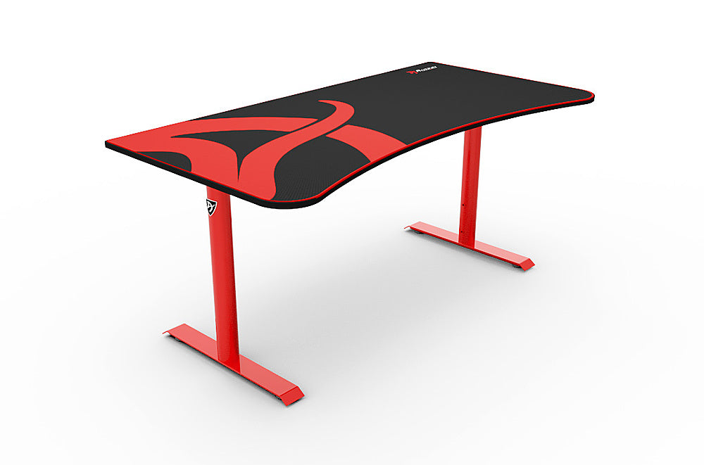 Arozzi - Arena Ultrawide Curved Gaming Desk - Red with Black Accents_1