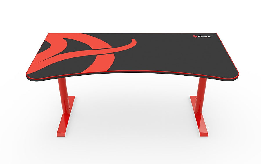 Arozzi - Arena Ultrawide Curved Gaming Desk - Red with Black Accents_0