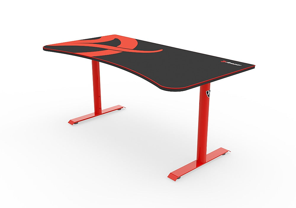Arozzi - Arena Ultrawide Curved Gaming Desk - Red with Black Accents_2