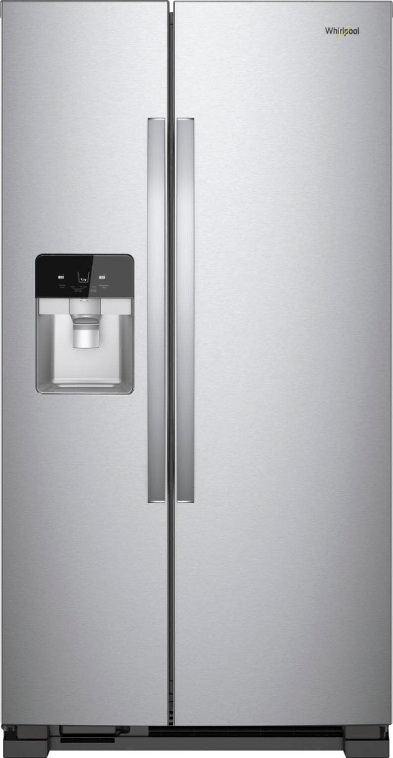 Whirlpool - 21.4 Cu. Ft. Side-by-Side Refrigerator Fingerprint Resistant - Stainless steel_0