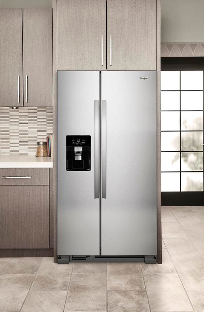 Whirlpool - 21.4 Cu. Ft. Side-by-Side Refrigerator Fingerprint Resistant - Stainless steel_4