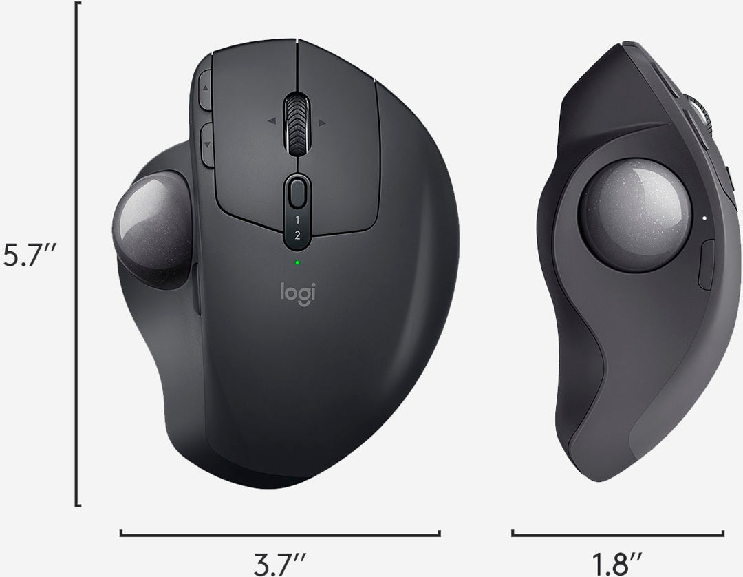Logitech - MX ERGO Plus Wireless Trackball Mouse with Ergonomic design - Graphite_4