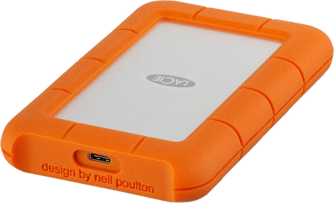LaCie - Rugged 2TB External USB-C, USB 3.1 Gen 1 Portable Hard Drive - Orange/Silver_1