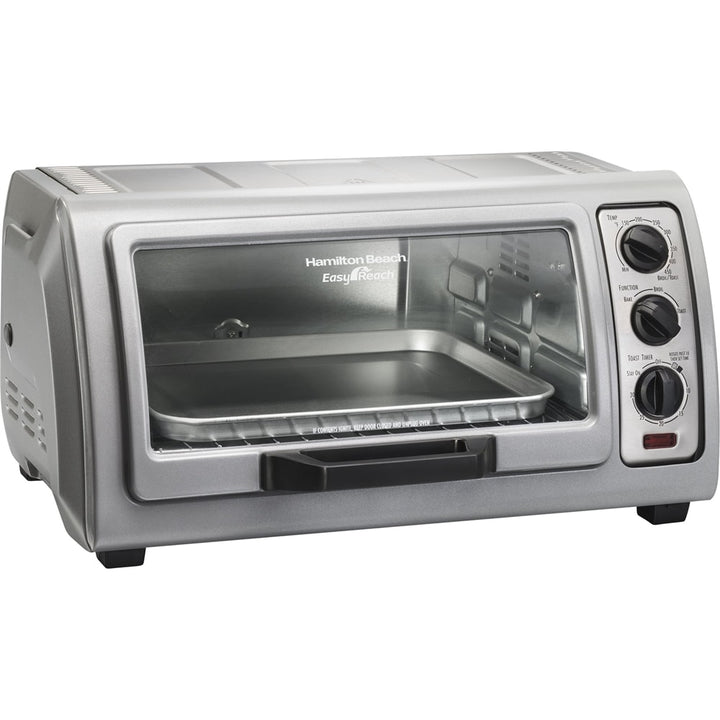 Hamilton Beach - Easy Reach Toaster Oven with Roll-Top Door - Silver_4