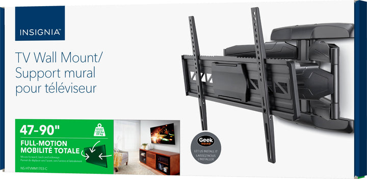 Insignia™ - Full-Motion Wall Mount for 47" - 90" TVs up to 130 lbs. - Extends 25.2” - Black_6