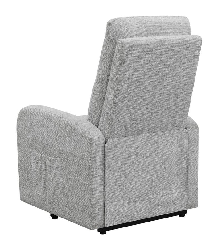 Tufted Upholstered Power Lift Recliner Grey_14