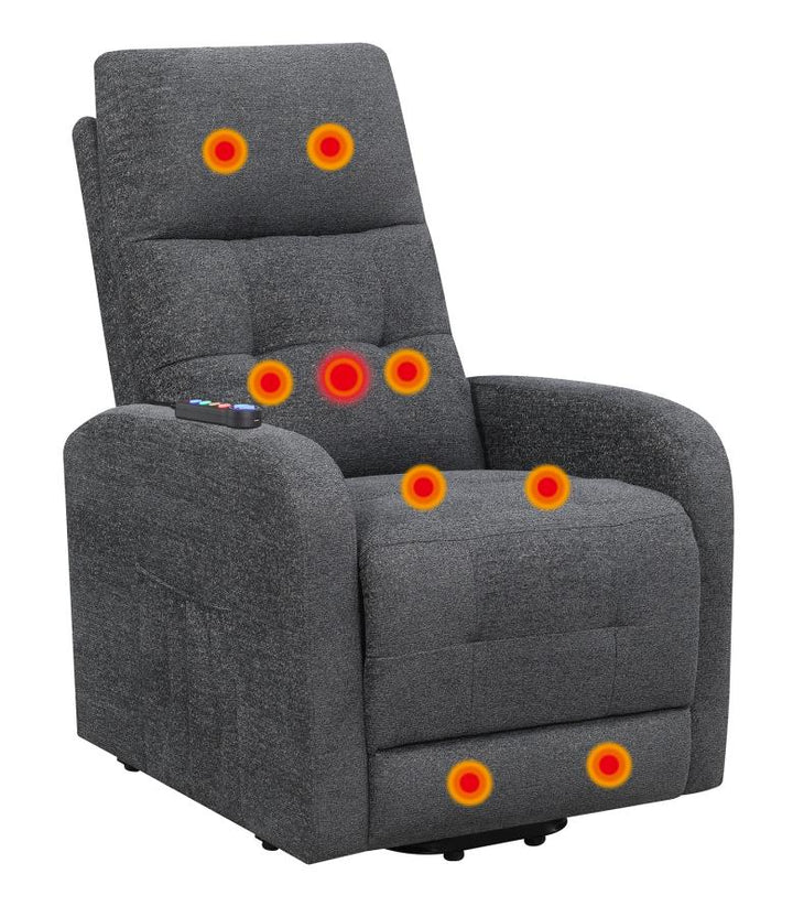 Tufted Upholstered Power Lift Recliner Charcoal_11