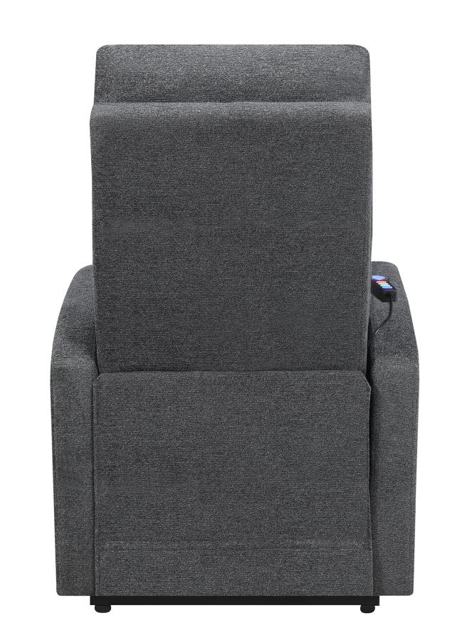 Tufted Upholstered Power Lift Recliner Charcoal_2
