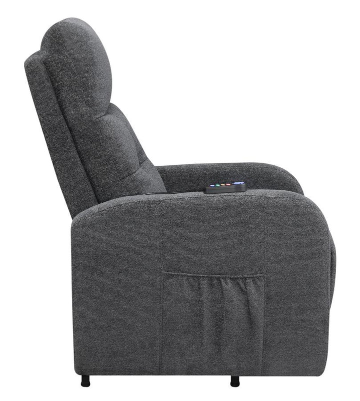 Tufted Upholstered Power Lift Recliner Charcoal_3