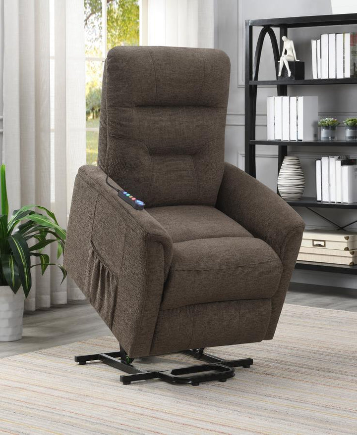 Power Lift Recliner with Storage Pocket Brown_0