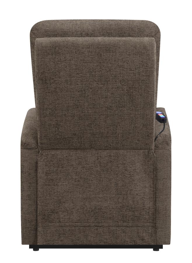 Power Lift Recliner with Storage Pocket Brown_2