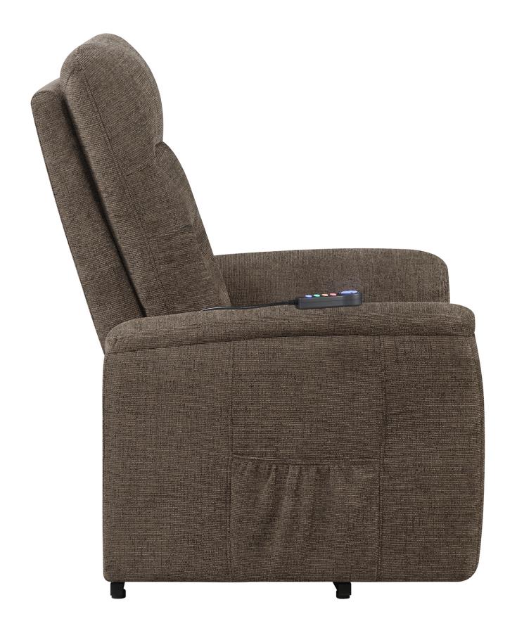 Power Lift Recliner with Storage Pocket Brown_3