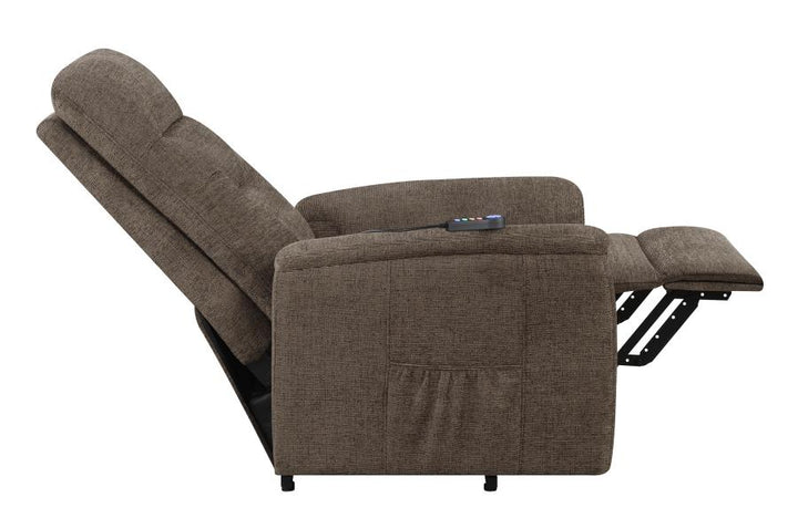 Power Lift Recliner with Storage Pocket Brown_4