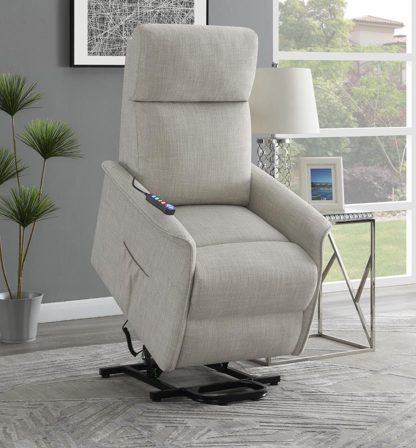 Power Lift Recliner with Wired Remote Beige_0