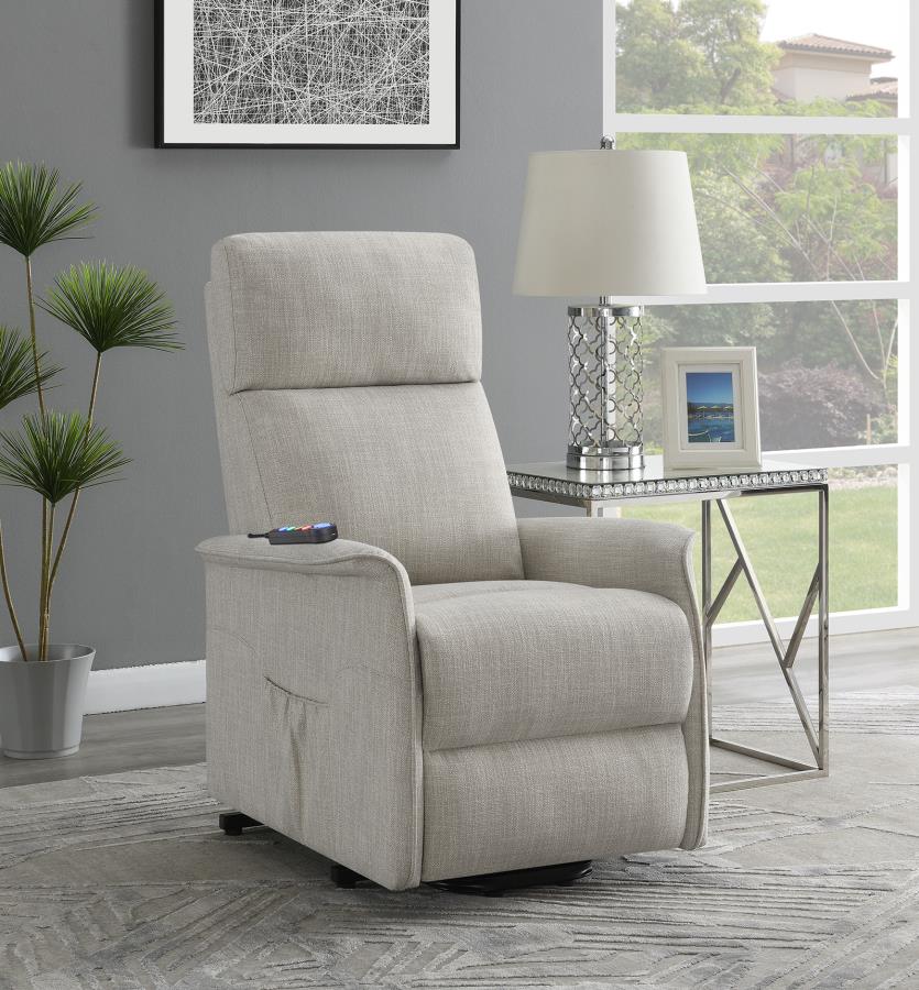 Power Lift Recliner with Wired Remote Beige_1