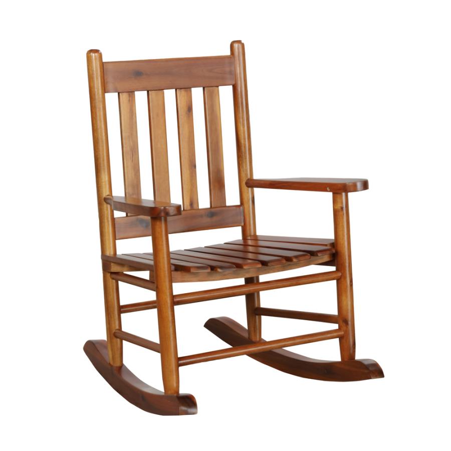 Slat Back Youth Rocking Chair Golden Brown_0
