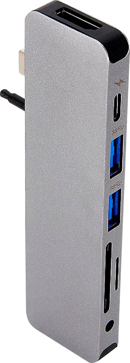 Hyper - HyperDrive 7-Port Universal USB-C Hub - USB-C Docking Station for Laptops - Space Gray_0