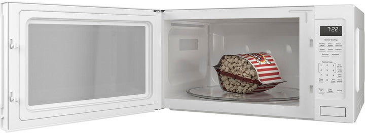 GE Profile - 2.2 Cu. Ft. Microwave - White on white_3