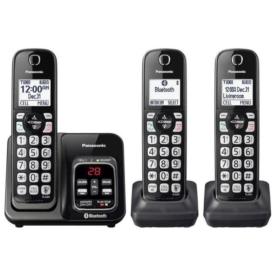 Panasonic - KX-TGD563M Link2Cell DECT 6.0 Expandable Cordless Phone System with Digital Answering System - Metallic Black_0