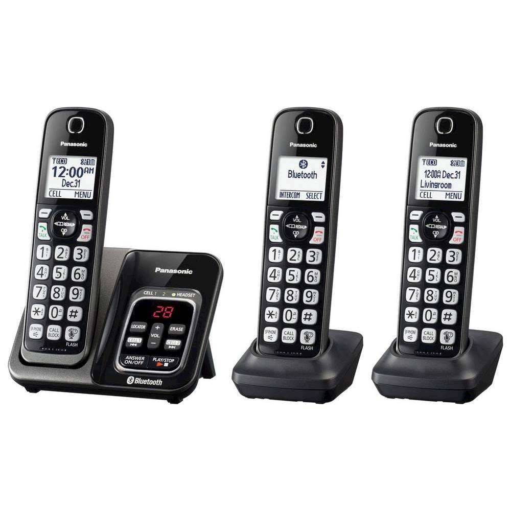 Panasonic - KX-TGD563M Link2Cell DECT 6.0 Expandable Cordless Phone System with Digital Answering System - Metallic Black_1