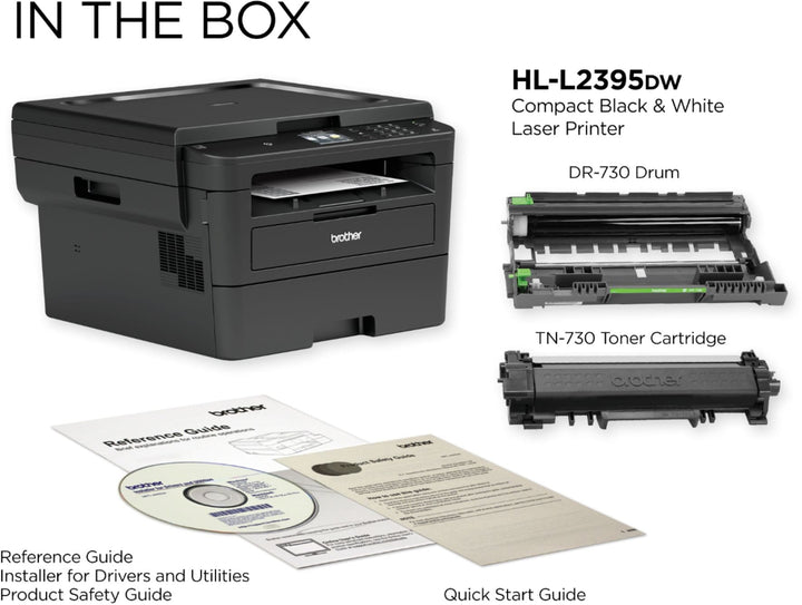 Brother - HL-L2395DW Wireless Black-and-White All-In-One Laser Printer - Gray_4