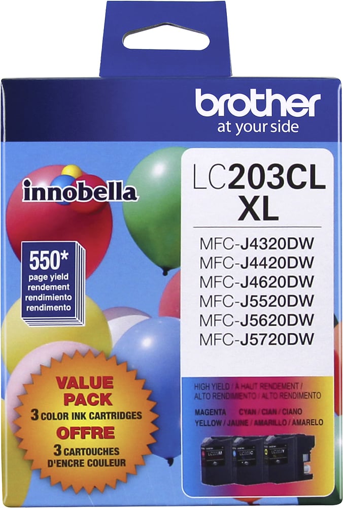 Brother - LC2033PKS XL High-Yield 3-Pack Ink Cartridges - Cyan/Magenta/Yellow_0