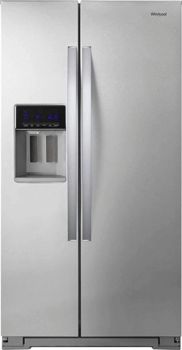 Whirlpool - 20.6 Cu. Ft. Side-by-Side Counter-Depth Refrigerator - Stainless steel_0