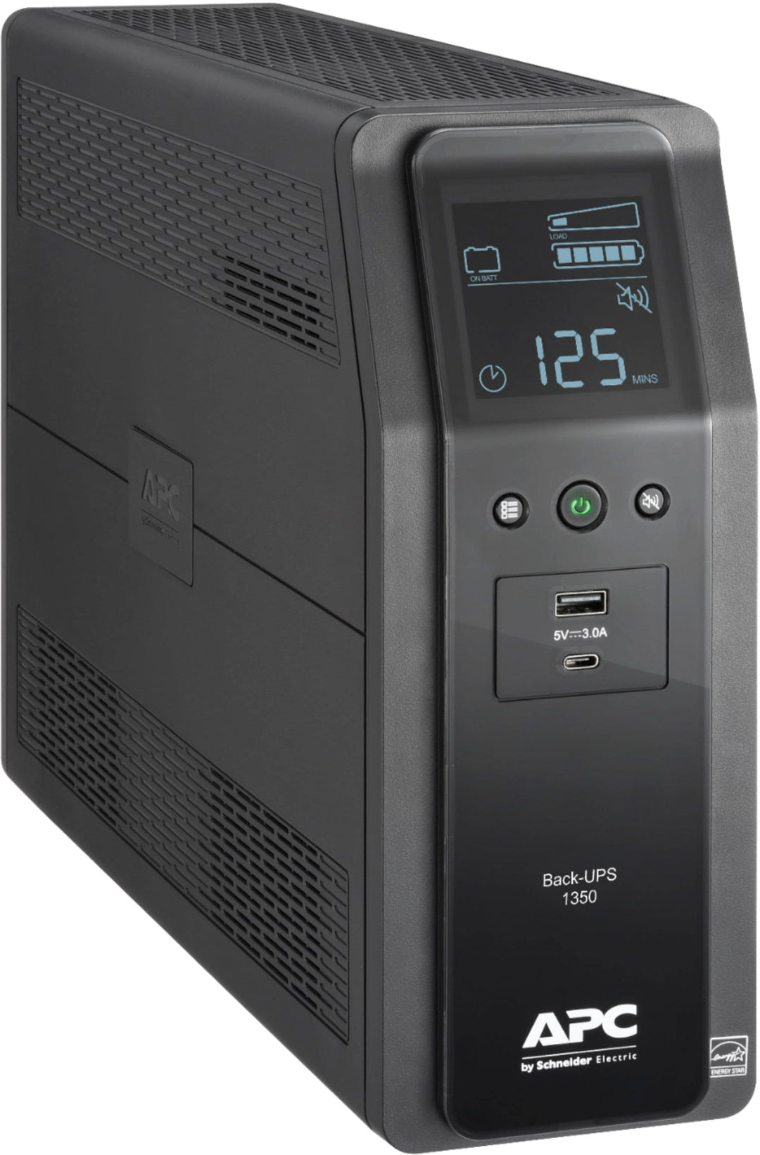 APC - Back-UPS Pro 1350VA 10-Outlet/2-USB Battery Back-Up and Surge Protector - Black_0