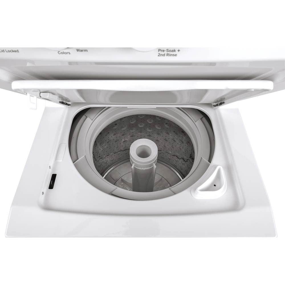 GE - 2.3 Cu. Ft. Top Load Washer and 4.4 Cu. Ft. Electric Dryer Laundry Center - White on white_6