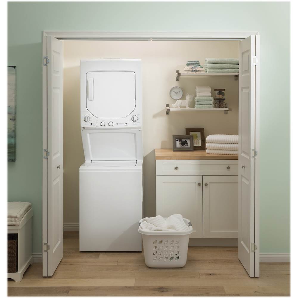 GE - 2.3 Cu. Ft. Top Load Washer and 4.4 Cu. Ft. Gas Dryer Laundry Center - White on white_13