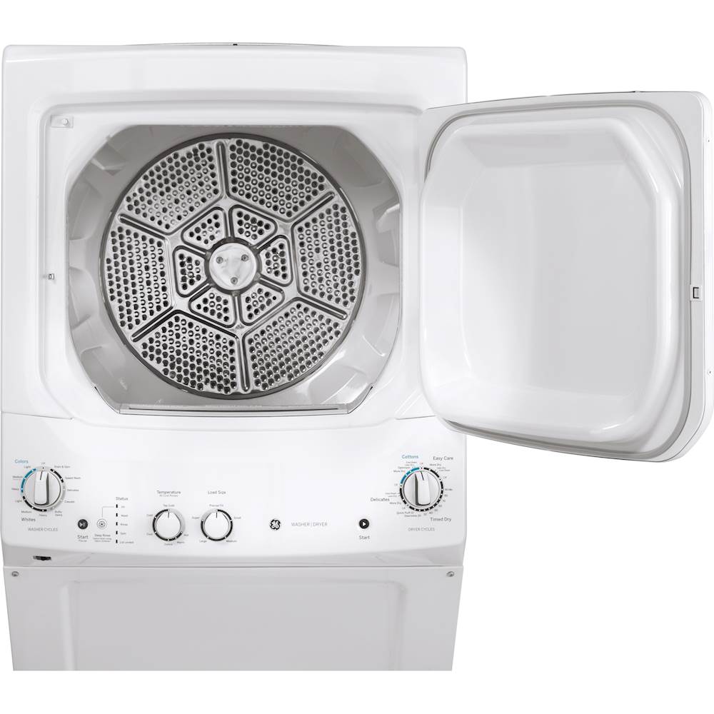 GE - 3.8 Cu. Ft. Top Load Washer and 5.9 Cu. Ft. Electric Dryer Laundry Center - White_2