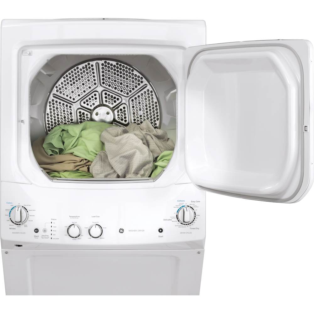GE - 3.8 Cu. Ft. Top Load Washer and 5.9 Cu. Ft. Electric Dryer Laundry Center - White_3