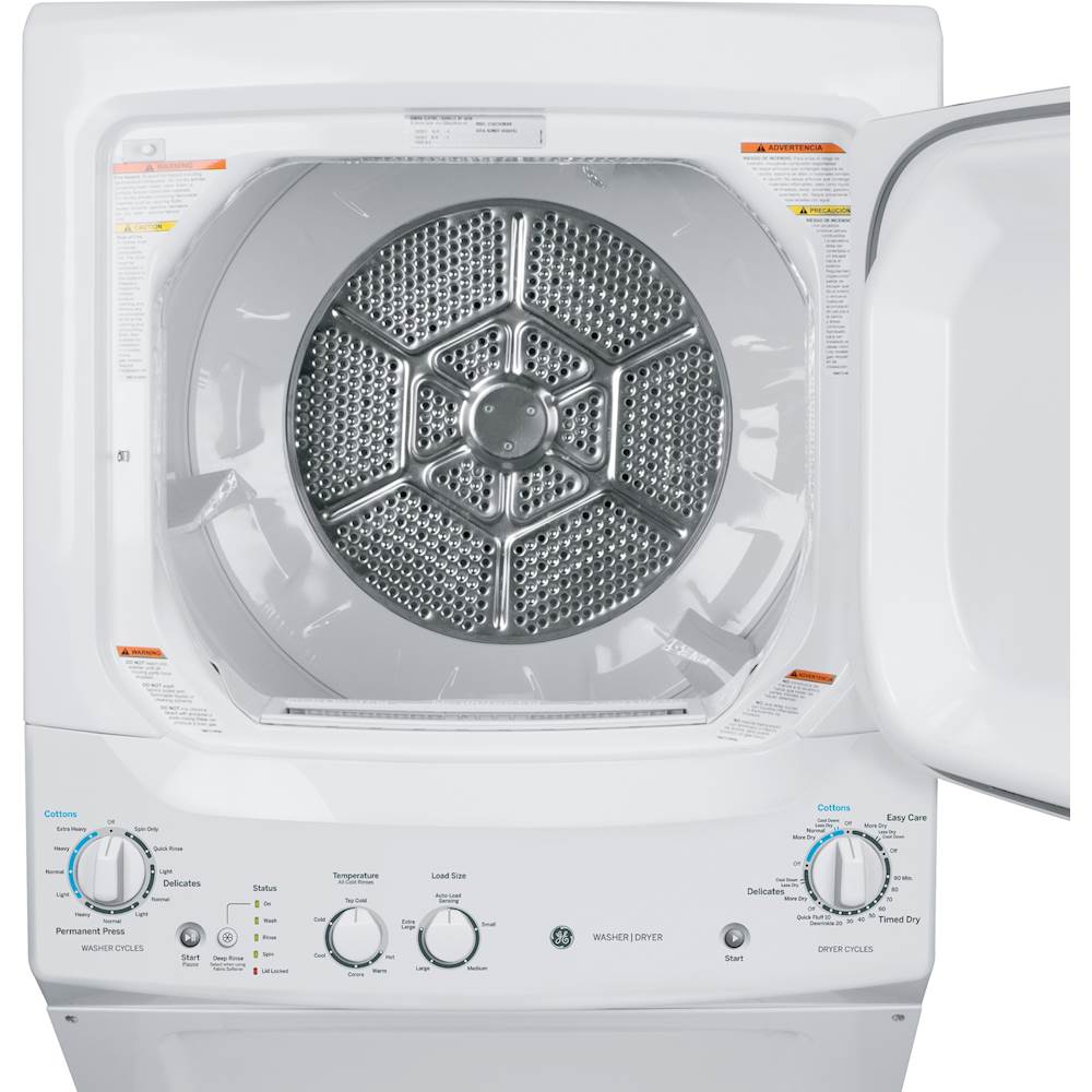 GE - 3.8 Cu. Ft. Top Load Washer and 5.9 Cu. Ft. Electric Dryer Laundry Center - White_11