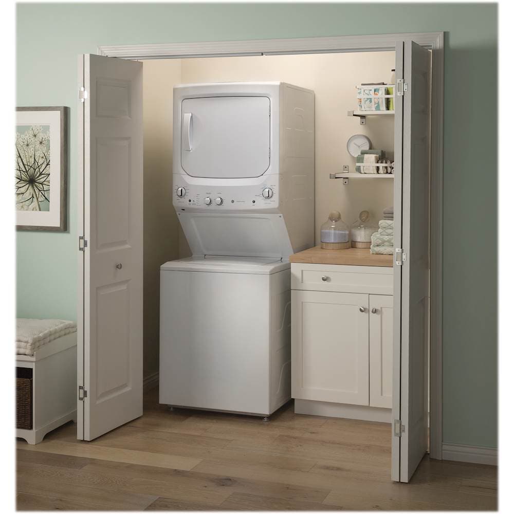 GE - 3.8 Cu. Ft. Top Load Washer and 5.9 Cu. Ft. Gas Dryer Laundry Center - White_8