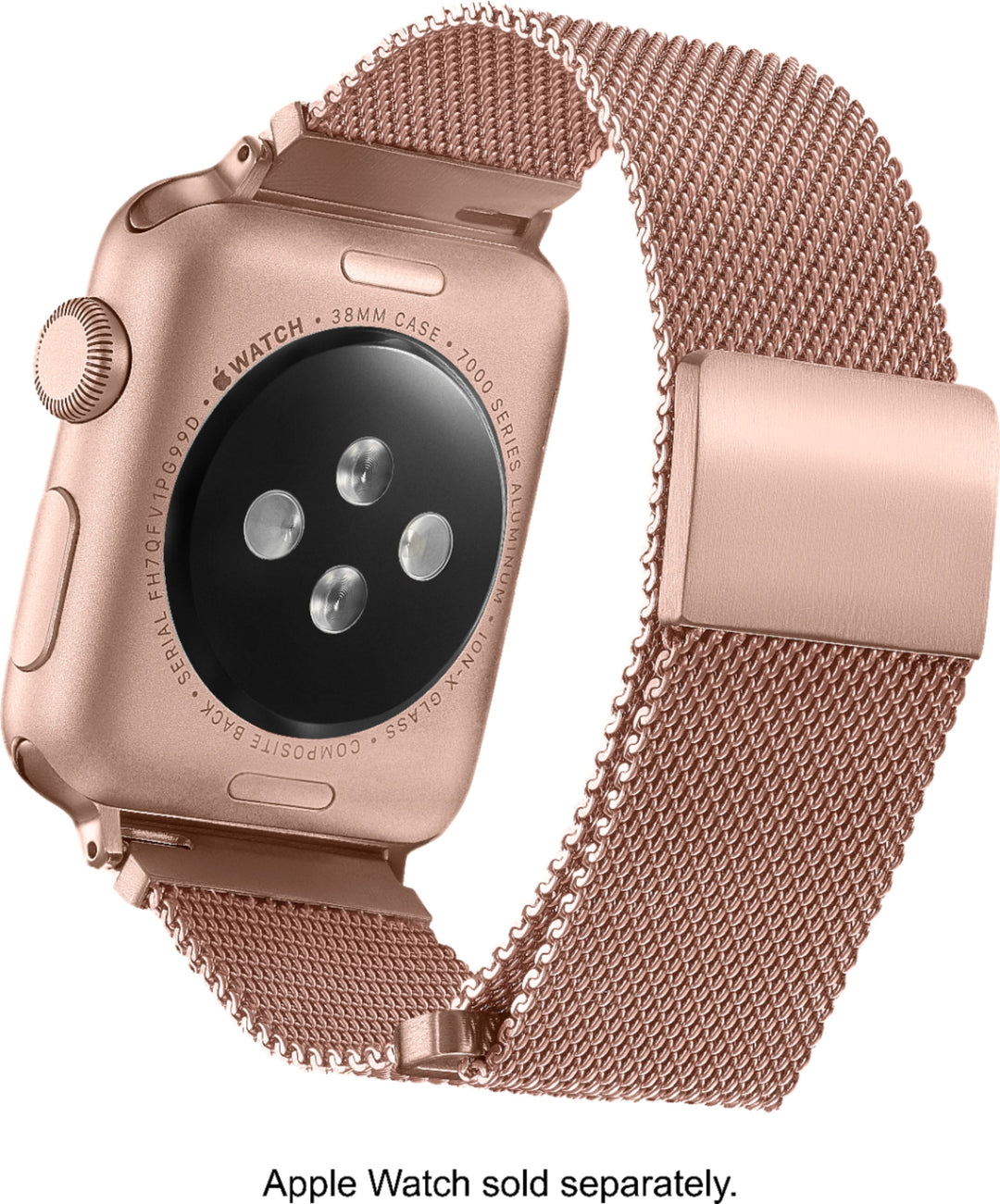 Platinum™ - Magnetic Stainless Steel Mesh Band for Apple Watch 38mm, 40mm and Apple Watch Series 8 41mm - Rose Gold_6