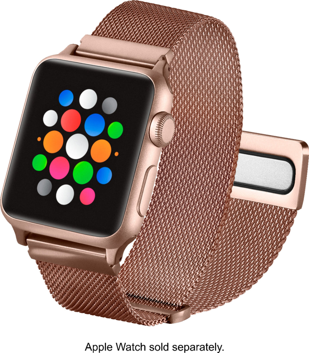 Platinum™ - Magnetic Stainless Steel Mesh Band for Apple Watch 38mm, 40mm and Apple Watch Series 8 41mm - Rose Gold_1