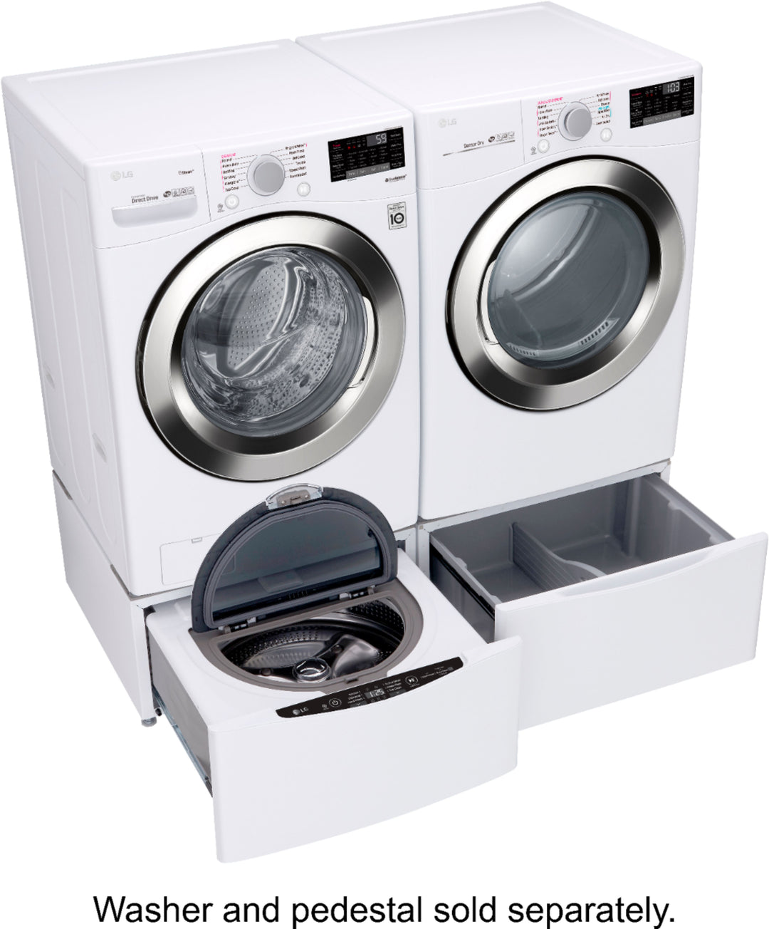 LG - 7.4 Cu. Ft. Stackable Smart Gas Dryer with Steam and Sensor Dry - White_9