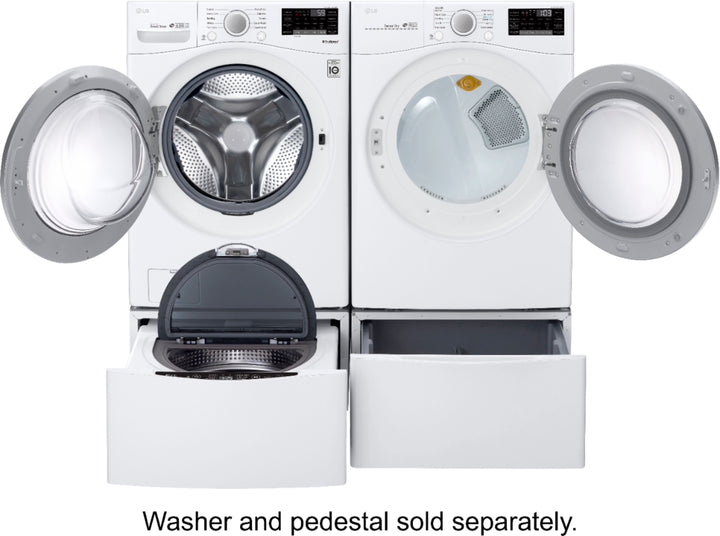 LG - 7.4 Cu. Ft. Stackable Smart Electric Dryer with Sensor Dry - White_11