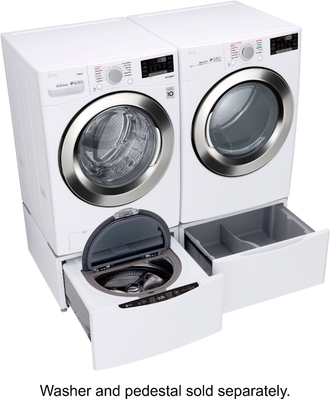 LG - 7.4 Cu. Ft. 12-Cycle Smart Wi-Fi Electric SteamDryer - Sensor Dry and TurboSteam - White_2