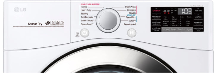LG - 7.4 Cu. Ft. 12-Cycle Smart Wi-Fi Electric SteamDryer - Sensor Dry and TurboSteam - White_6