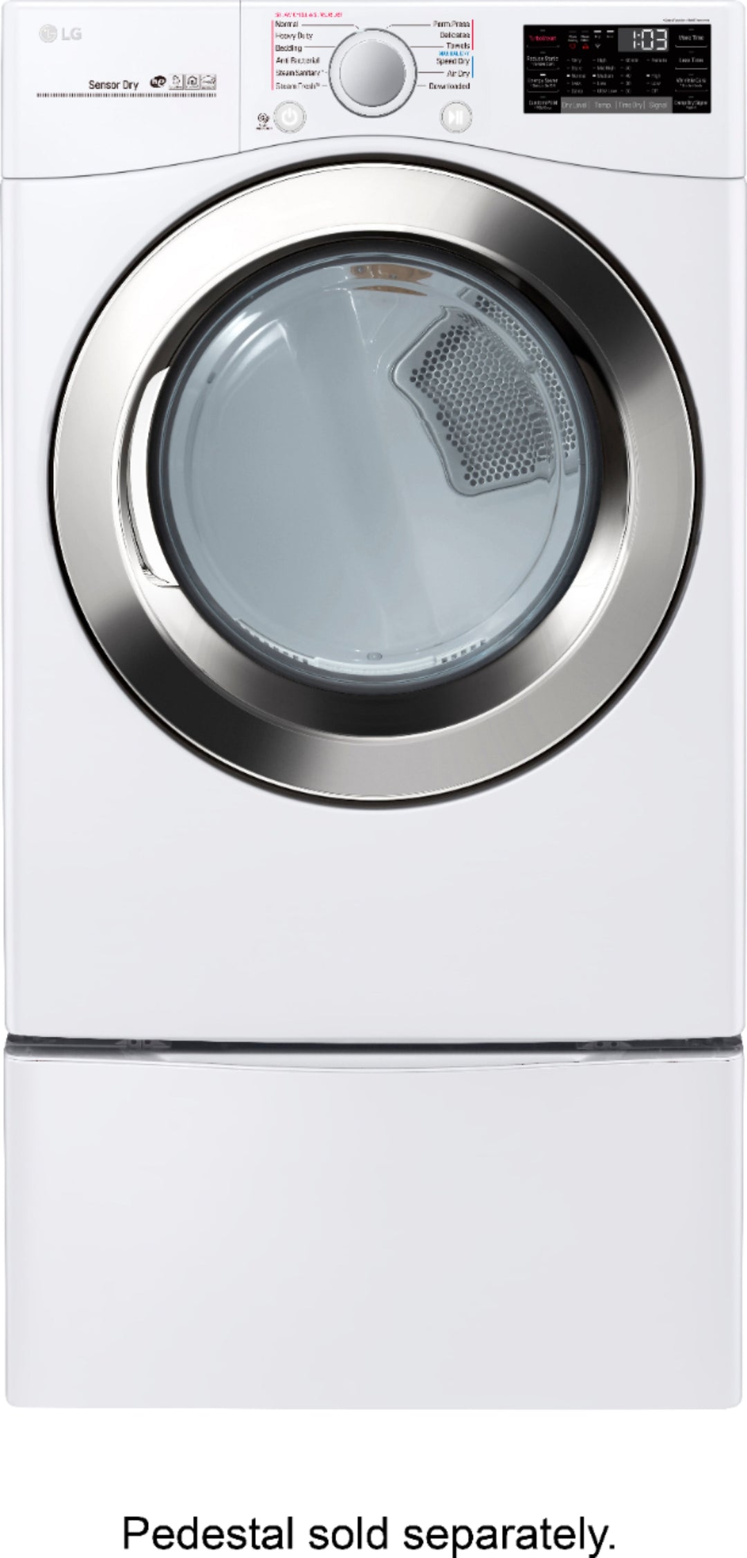 LG - 7.4 Cu. Ft. 12-Cycle Smart Wi-Fi Electric SteamDryer - Sensor Dry and TurboSteam - White_4
