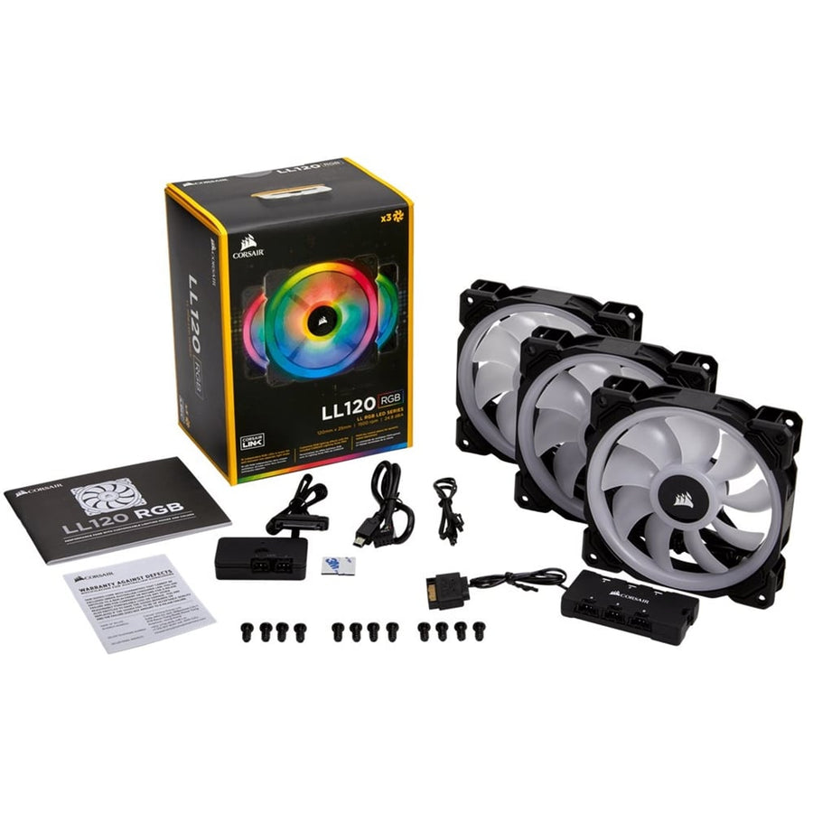 CORSAIR - LL Series 120mm Case Cooling Fan Kit with RGB lighting_0