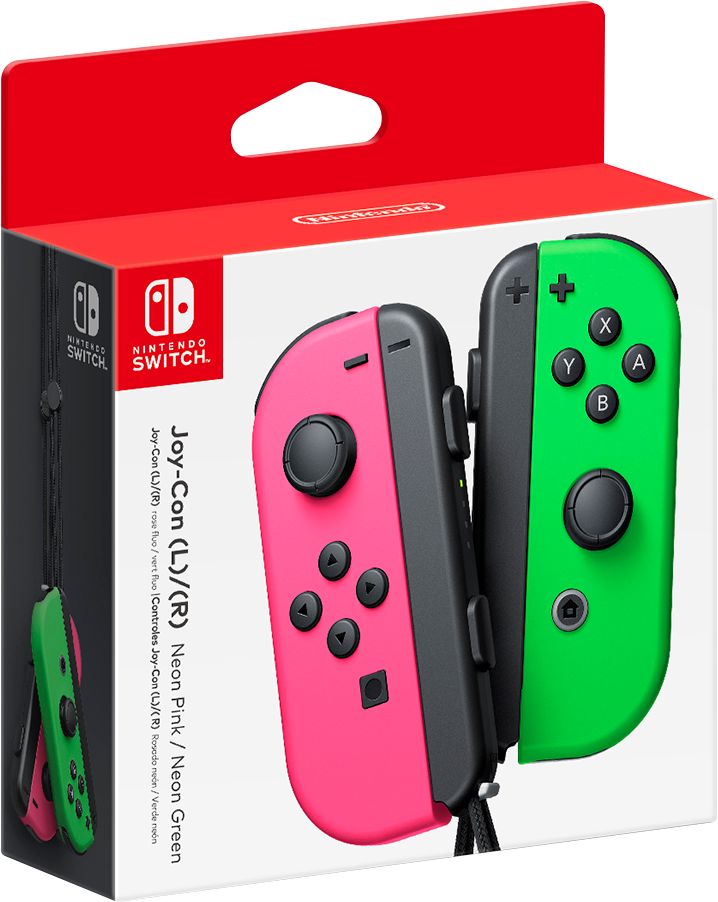 Joy-Con (L/R) Wireless Controllers for Nintendo Switch - Neon Pink/Neon Green_0