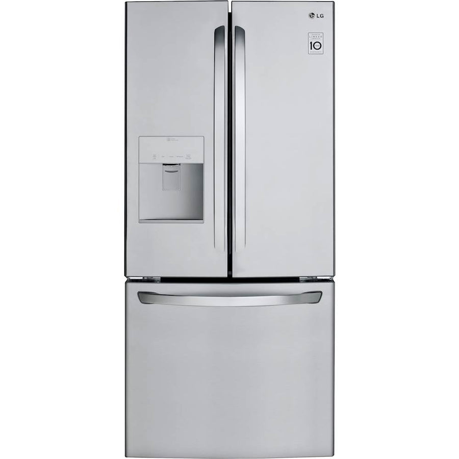 LG - 21.8 Cu. Ft. French Door Refrigerator - Stainless steel_0