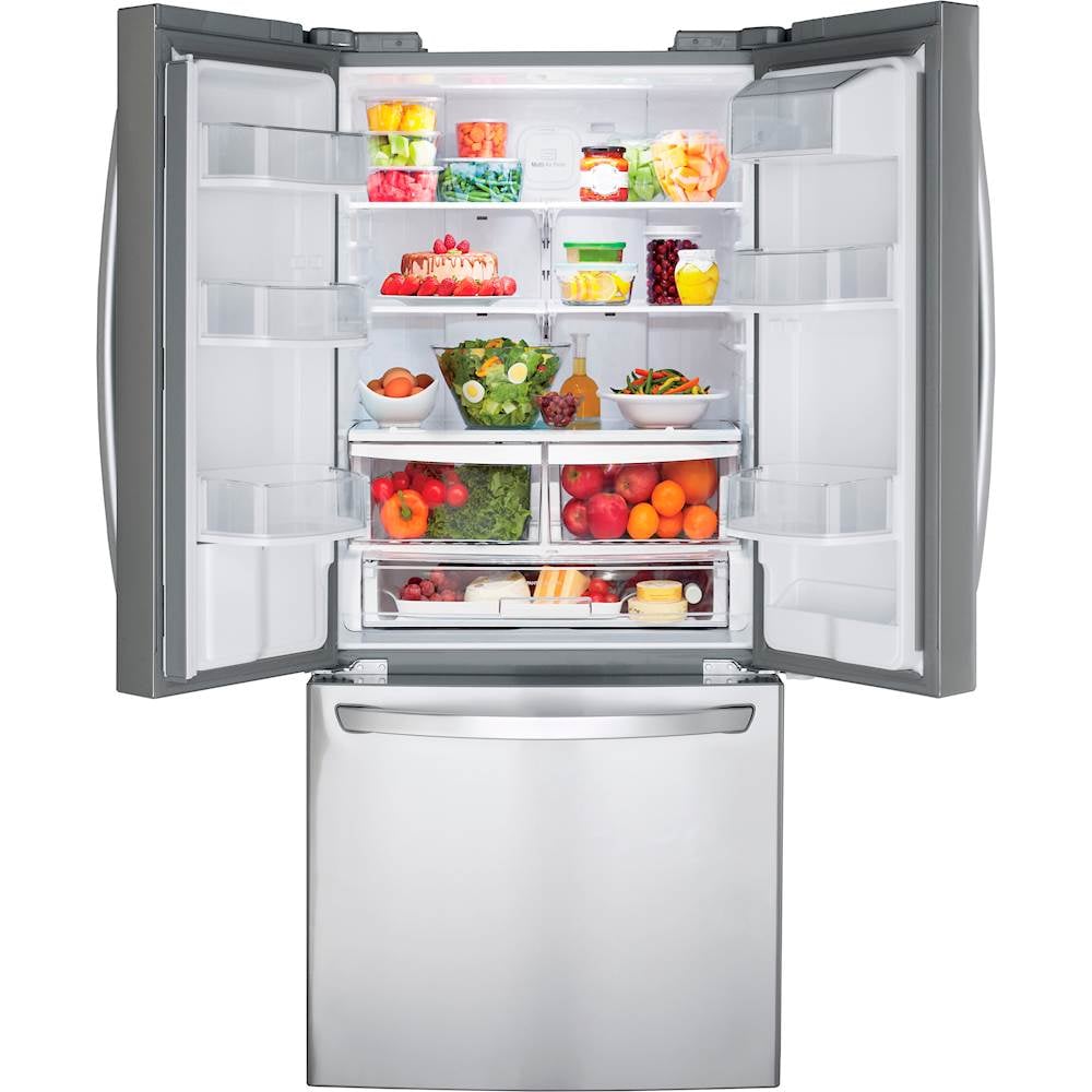 LG - 21.8 Cu. Ft. French Door Refrigerator - Stainless steel_9