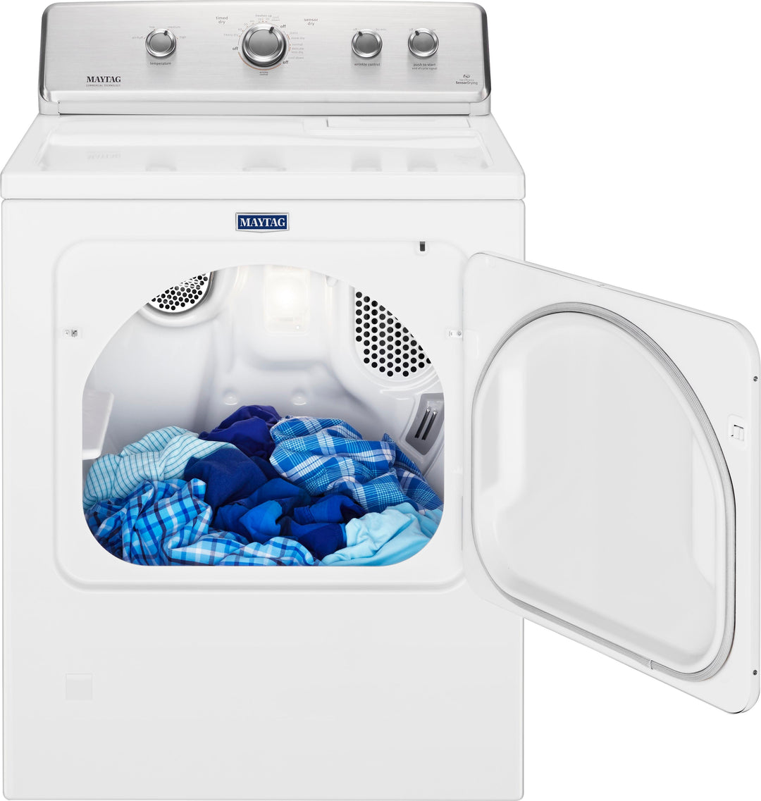 Maytag - 7 Cu. Ft. Electric Dryer with Wrinkle Control Option - White_2