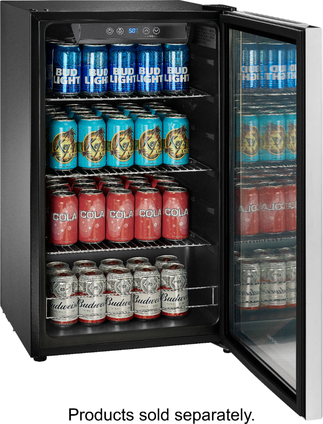 Insignia™ - 115-Can Beverage Cooler - Stainless steel_2