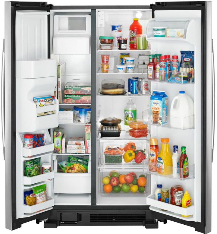 Amana - 24.5 Cu. Ft. Side-by-Side Refrigerator with Water and Ice Dispenser - Stainless steel_4